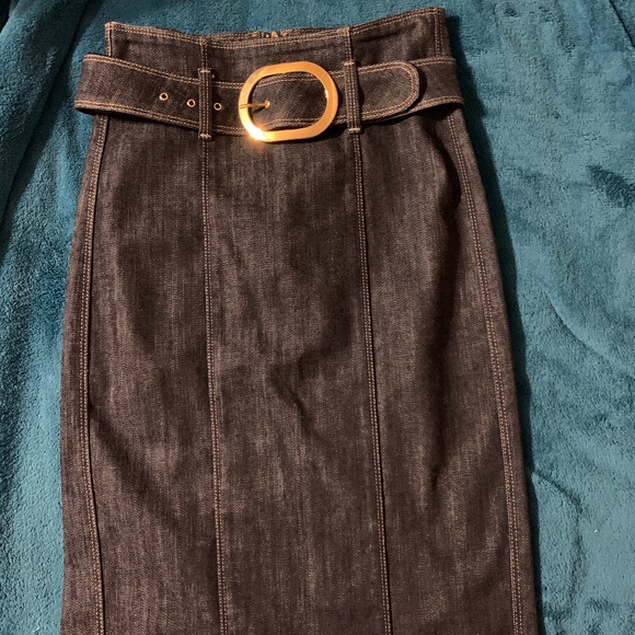 7 FOR ALL MANKIND DENIM SKIRT - Picture 5 of 7
